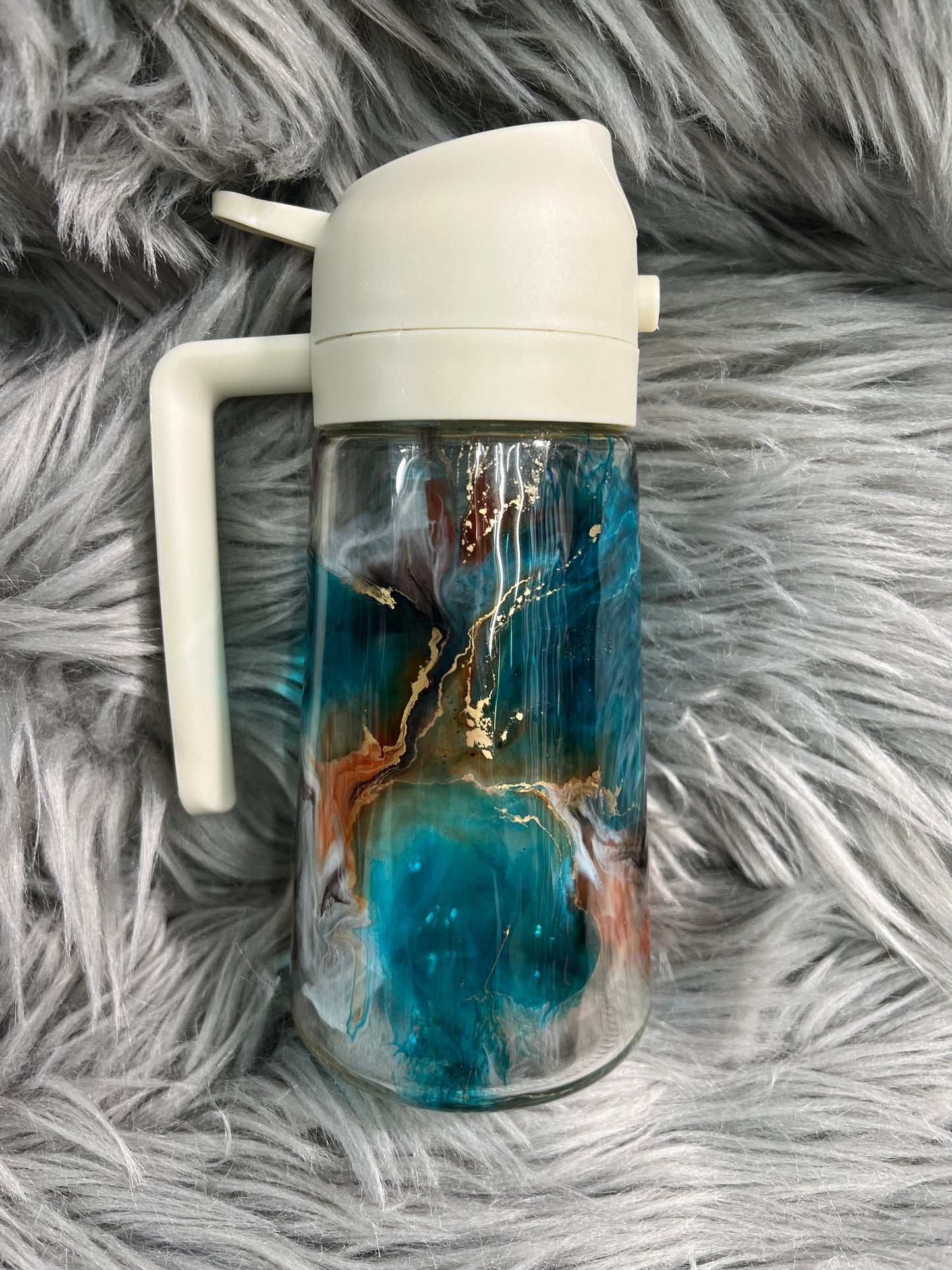 RTS. Oil spray and pour bottle - western look 16oz