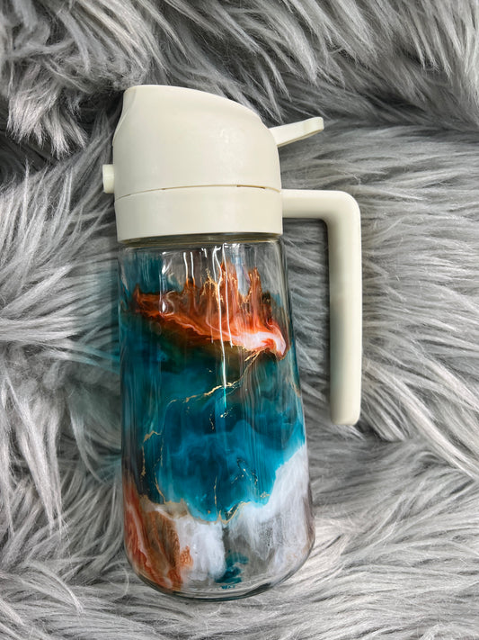 RTS. Oil spray and pour bottle - western look 16oz