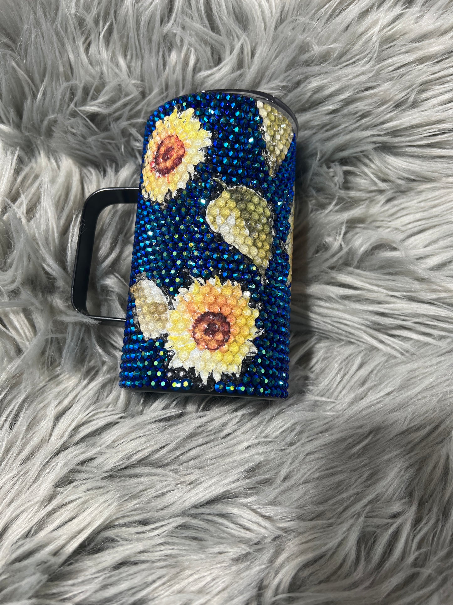 RTS. Rhinestone Sunflower Mug