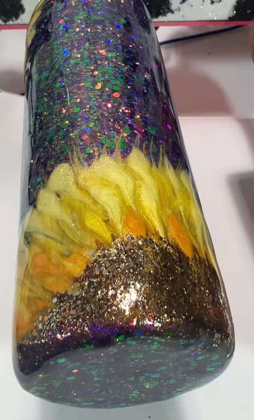 RTS. Epoxy Sunflower Colorshift Glitter