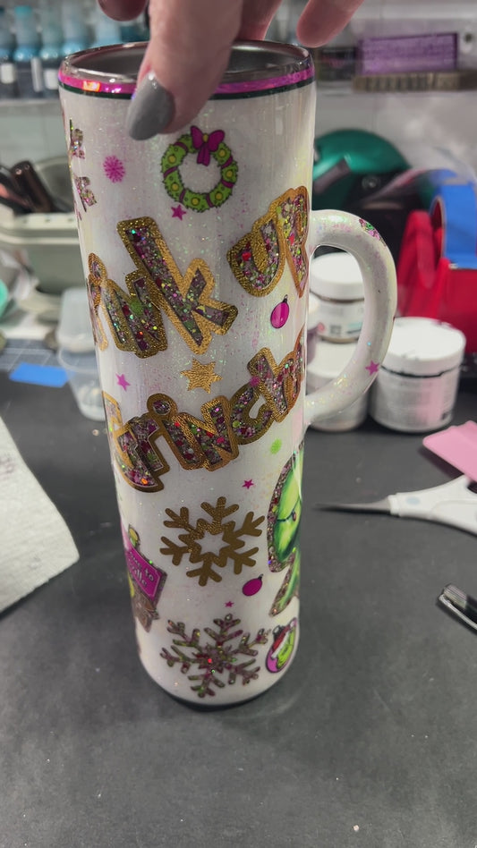 Jacqueline - 32oz customizable plump tipsy with handle